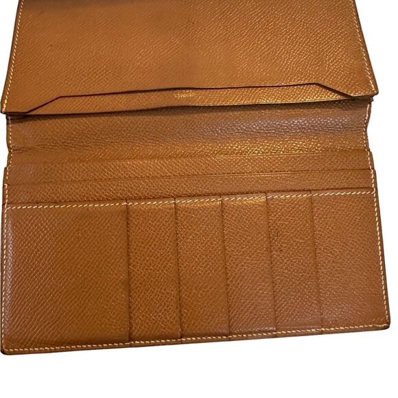 Hermes long brown leather wallet - Picture 7 of 16